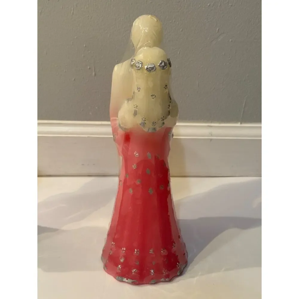 🕯️ Vintage Kameyama Wedding Couple Candles Lot of 2 New Malaysia Bride Groom